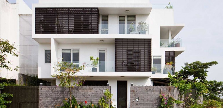 nhà 2 tầng đẹp có sân vườn đẹp lung linh