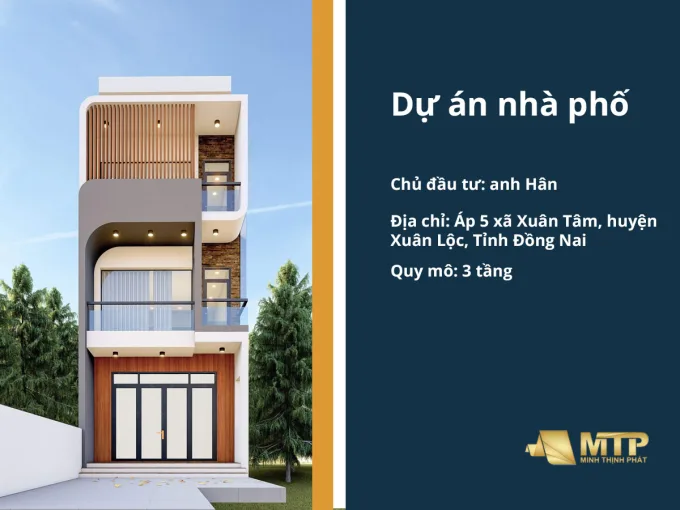 (Đang thi công) Công trình xây nhà trọn gói nhà phố 3 tầng tại Xuân Lộc Đồng Nai